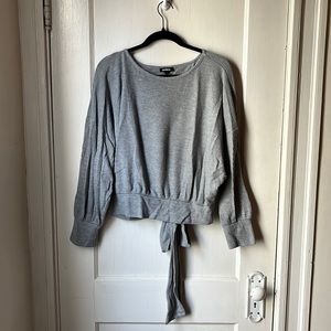 Tie Back Waffle Sweater